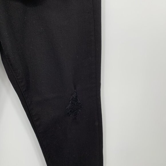 AG Adriano Goldschmied Alexxis jeans slim straight black denim distressed new 31 - Picture 5 of 9